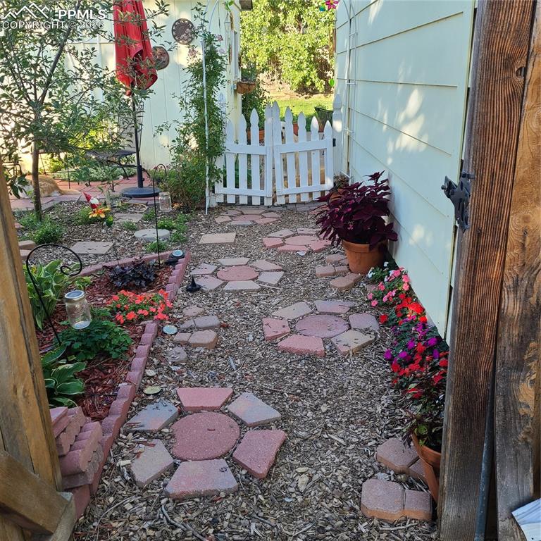 Landscaping in garden