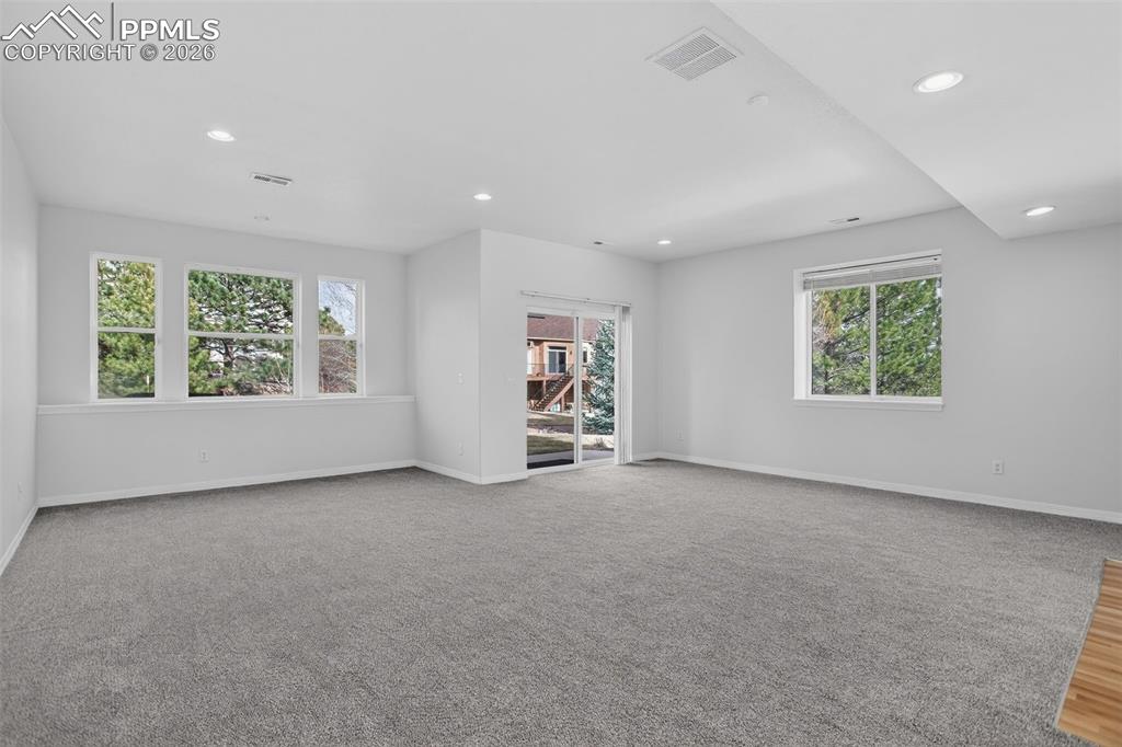 Family Room in Basement