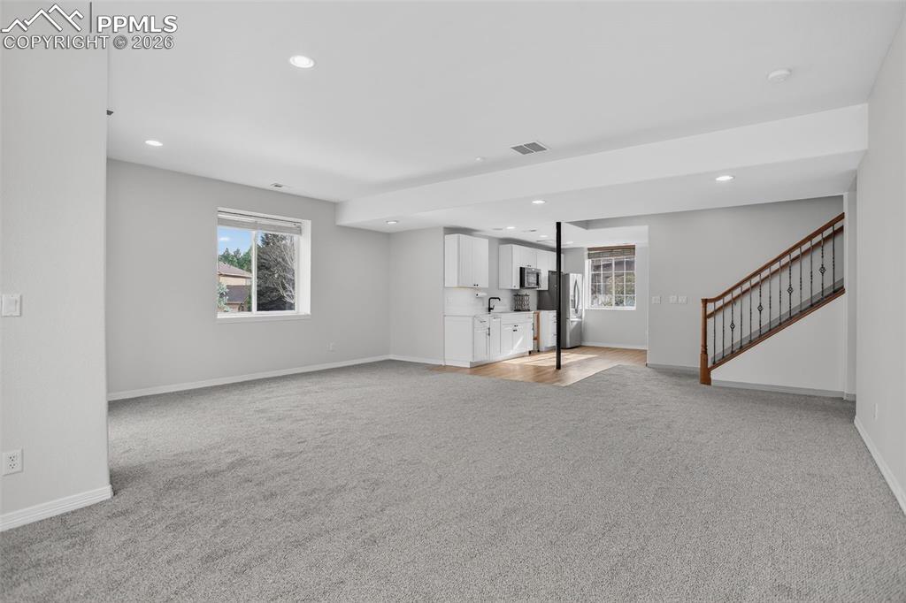 Family Room in Basement