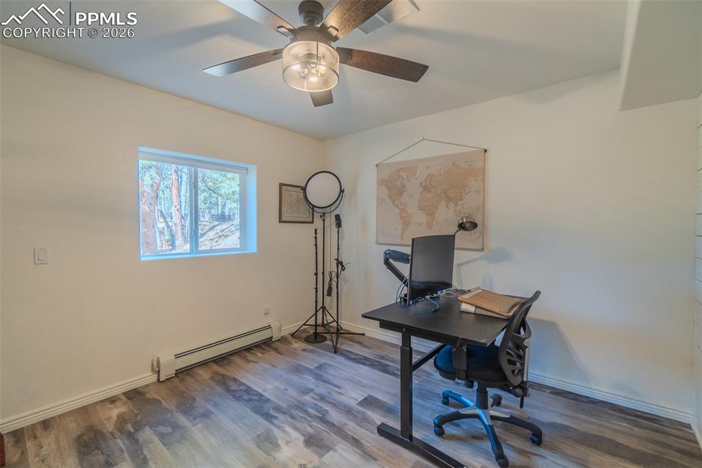5th lower level bedroom currently used as office.