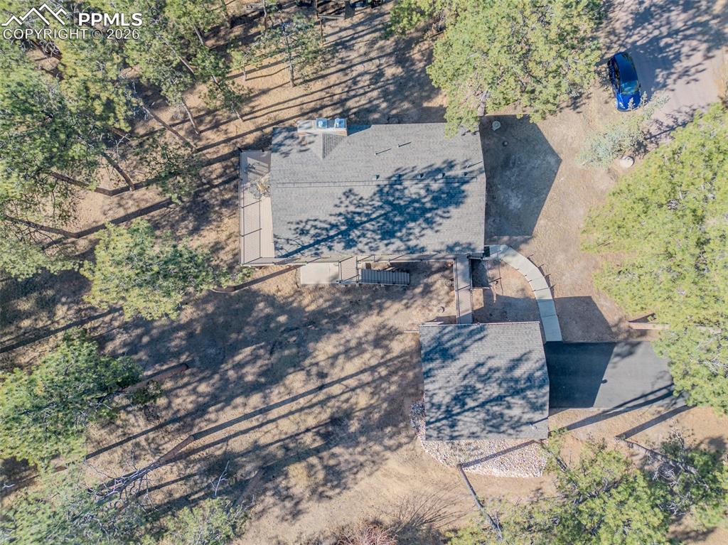 View from above of property