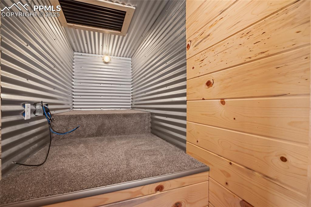 carpeted storage room that already has ethernet hookups