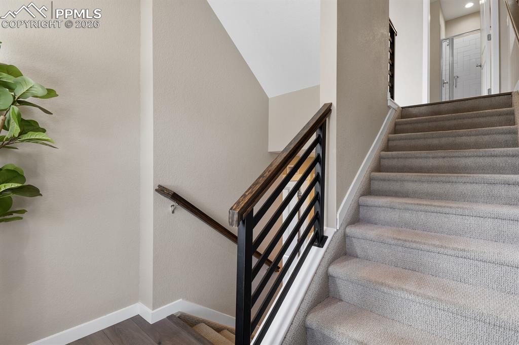 Beautiful metal and wood hand rails