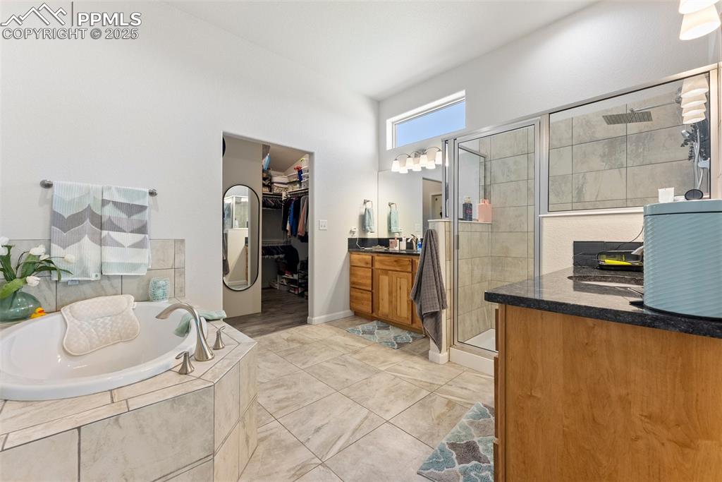 Connects to the large walk-in closet!