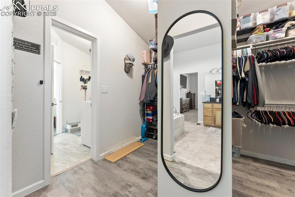 Conveniently connected to the laundry room! Smart design