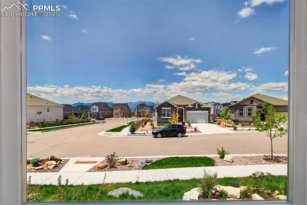 View of Pikes Peak from the office window