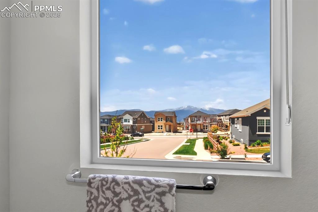 View of Pikes Peak from Primary Bathroom window