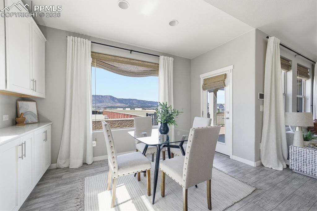 Dining Nook with extended cabinets