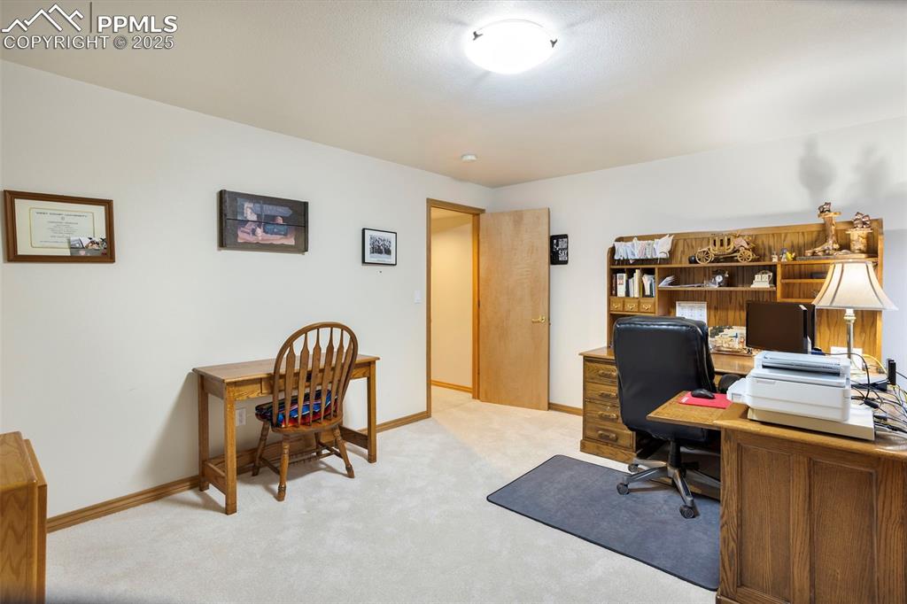 Basement bedroom #3 (currently an office) includes a walk-in closet.