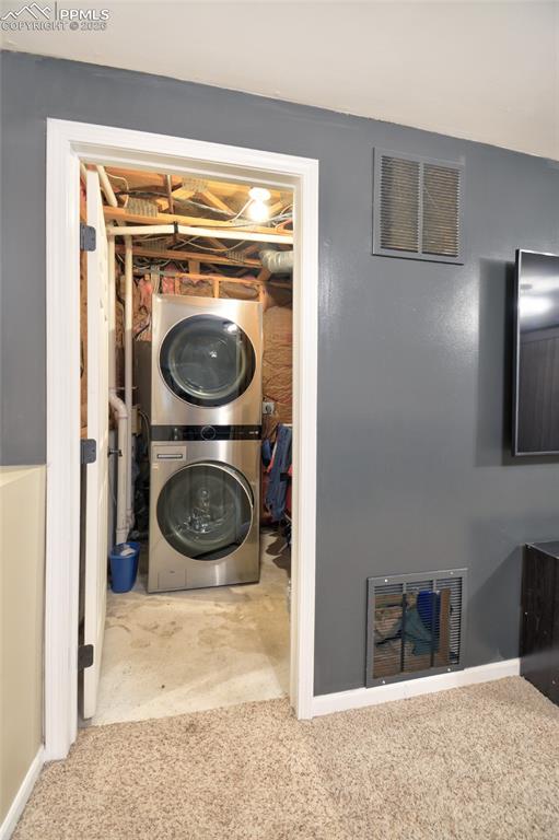 Laundry area in lower level.
