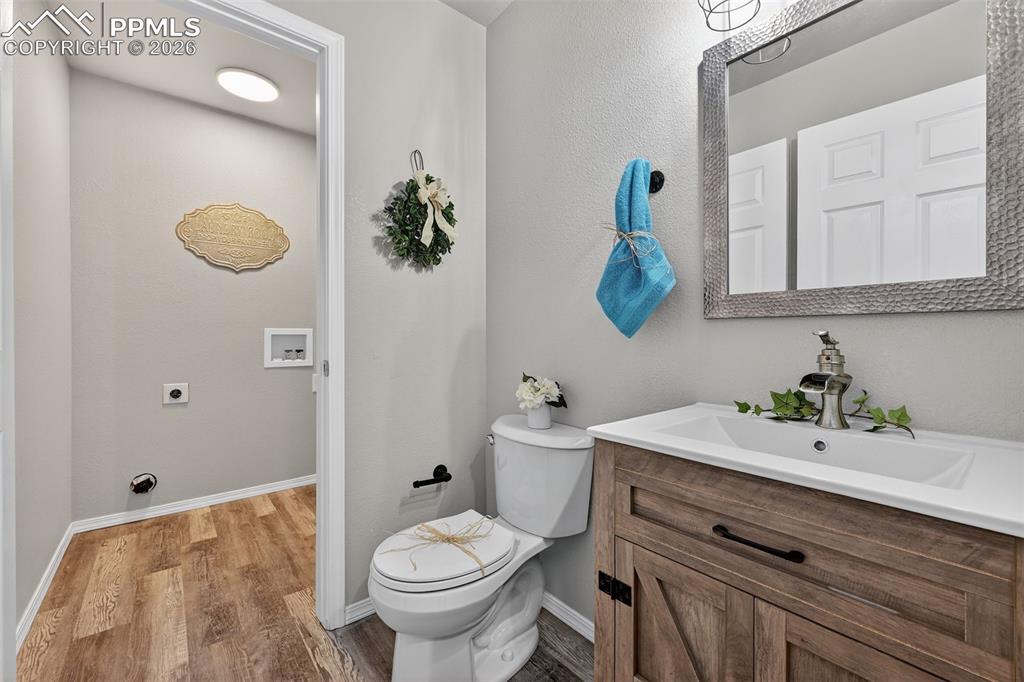 The half bath on the main level. All new!