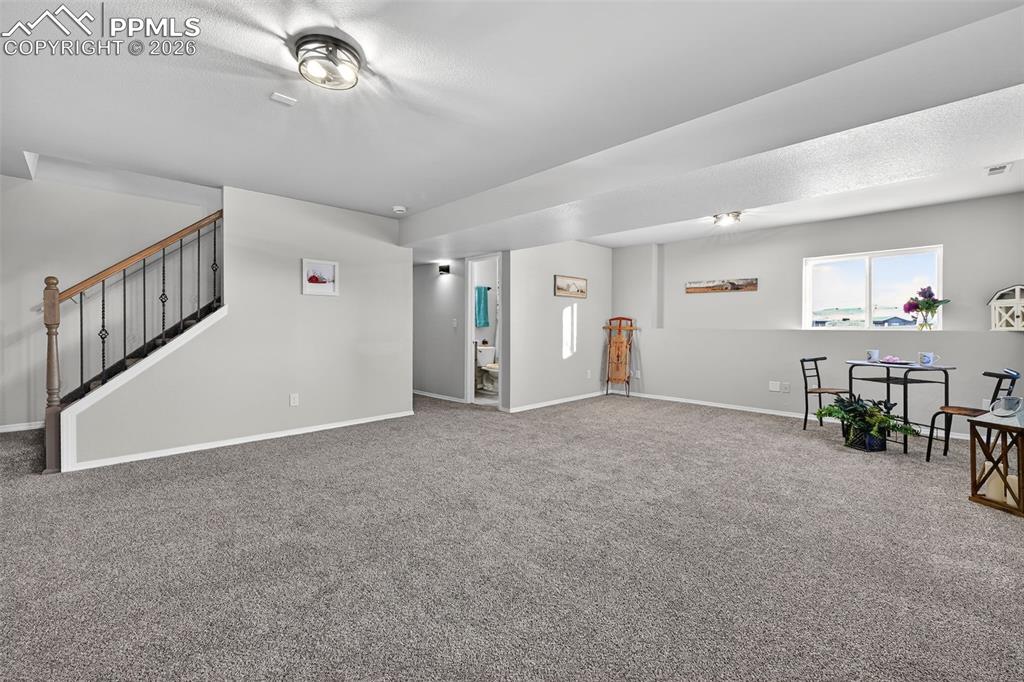 Another view of the 2nd family room in the lower level. Garden level makes it so bright!