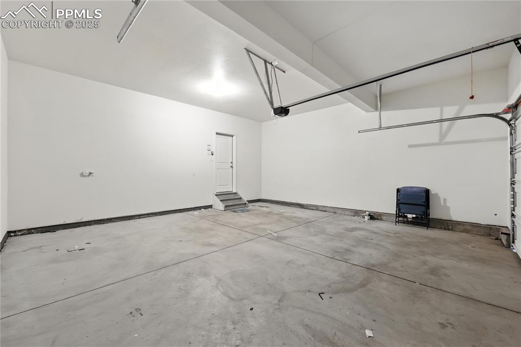 Two-car attached garage.