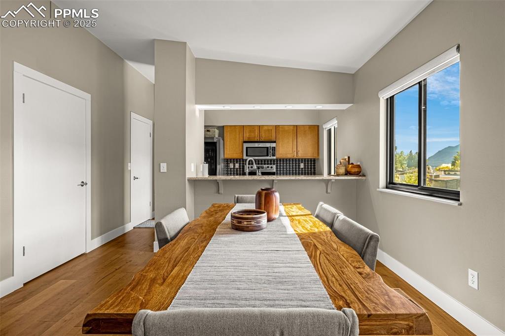 Dining room with views