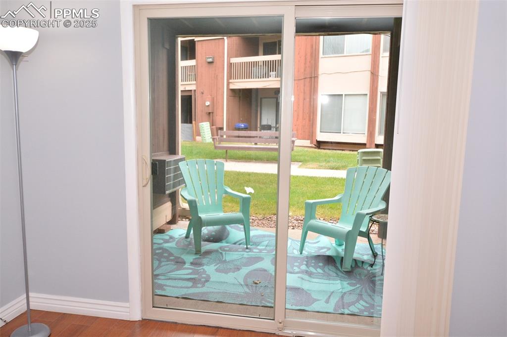 Walk-out from bedroom to covered back patio