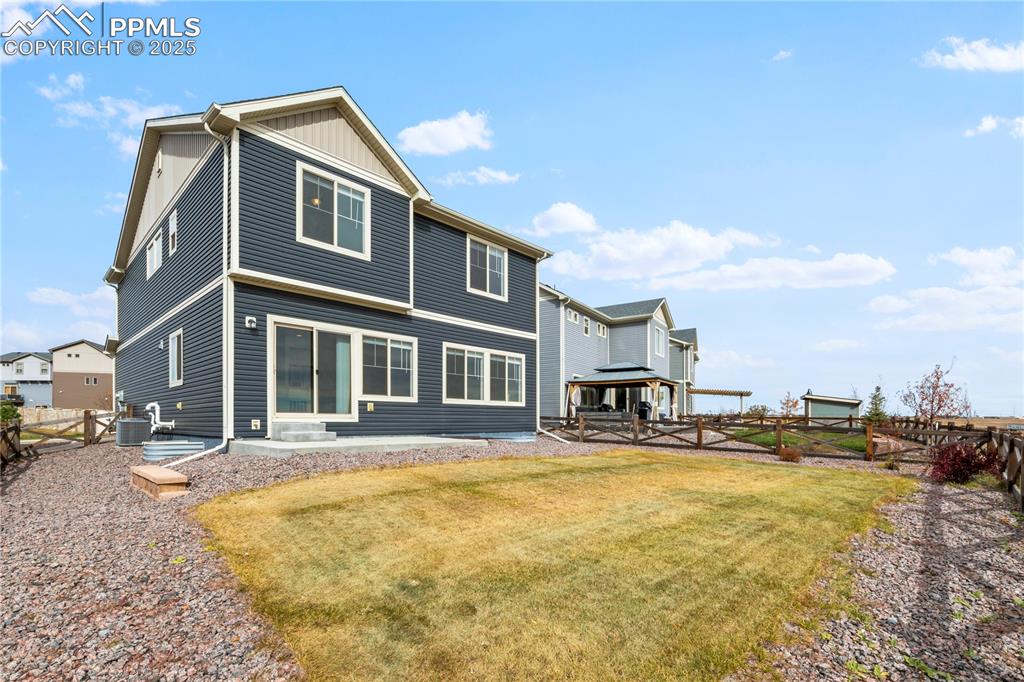 Nice size concrete patio