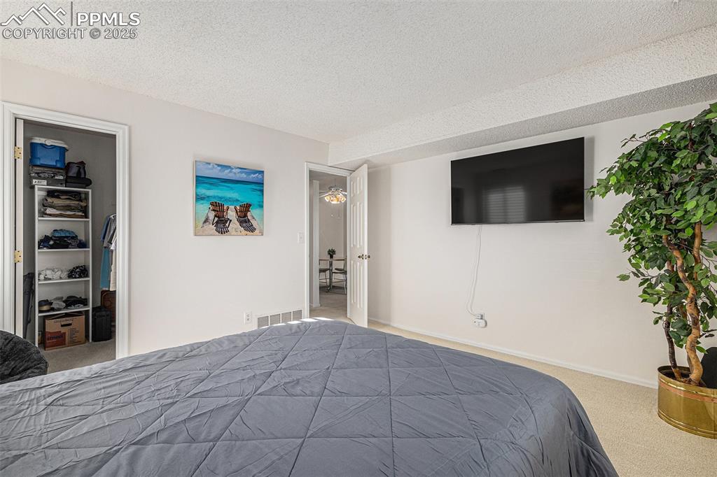 Walk-in closet in bedroom