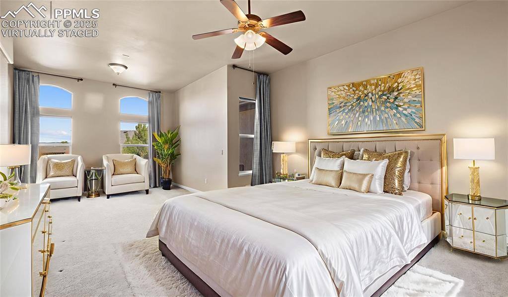 Virtually Staged Primary Bedroom