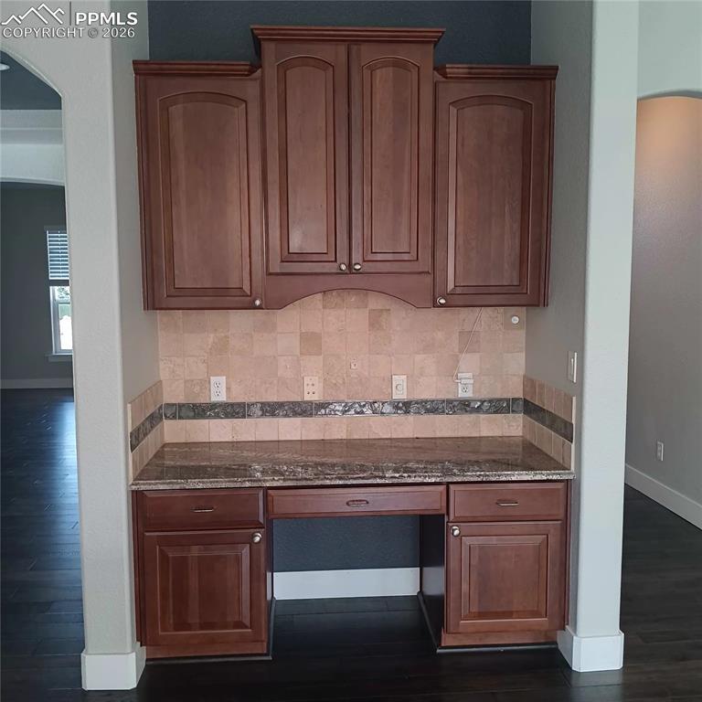 Desk in Kitchen area