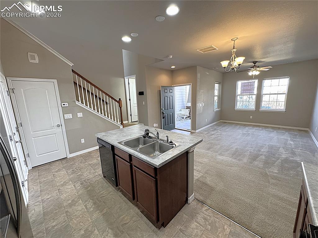 Kitchen Opens to a Large Living/Great Room