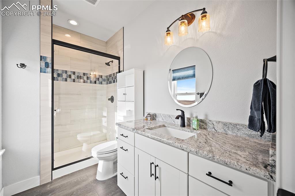 Private bathroom in main level bedroom.