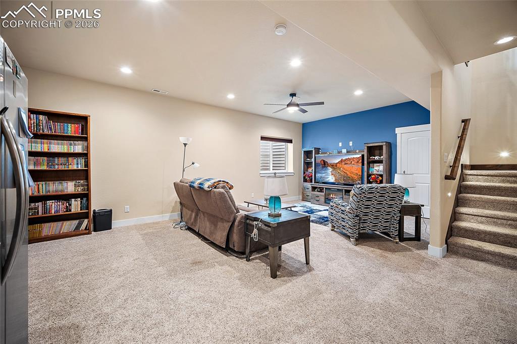Lower level family room.