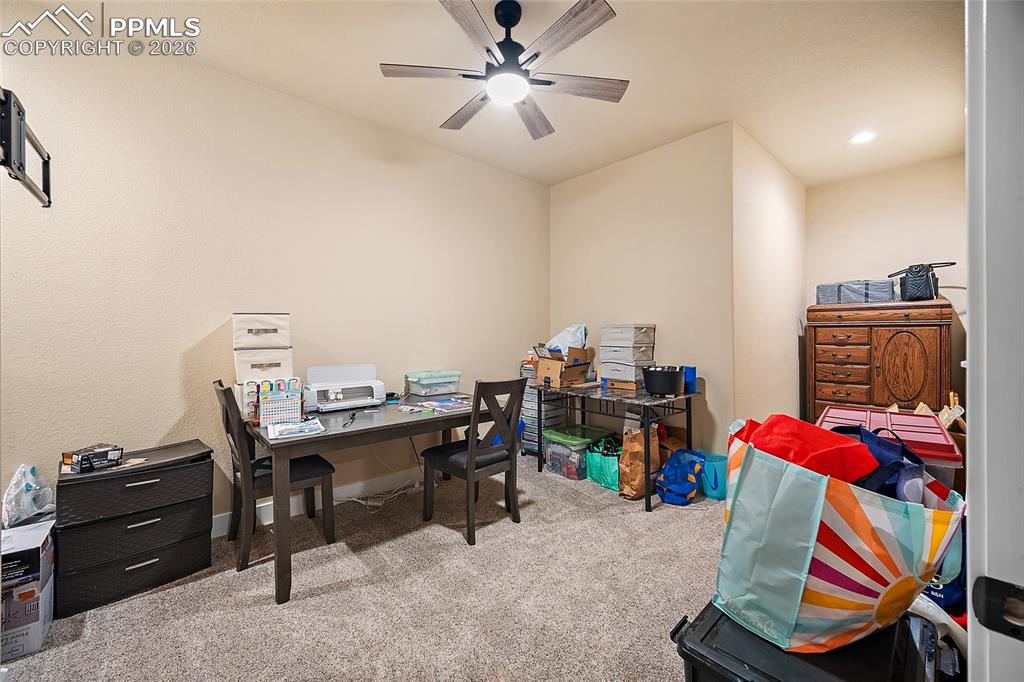 Lower level flex room. Office, crafts, gym.. whatever you need.