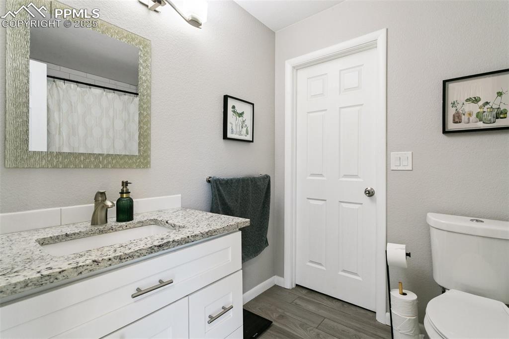 Second bathroom attached to second bedroom and hallway
