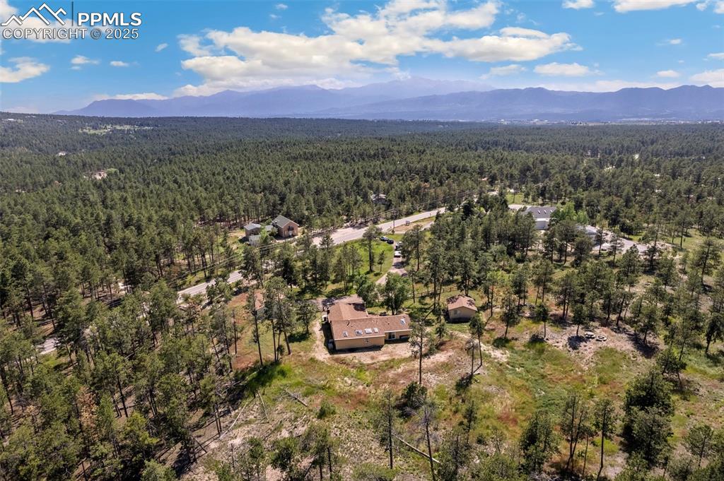 Facing southwest and the rear of the property with mountain views