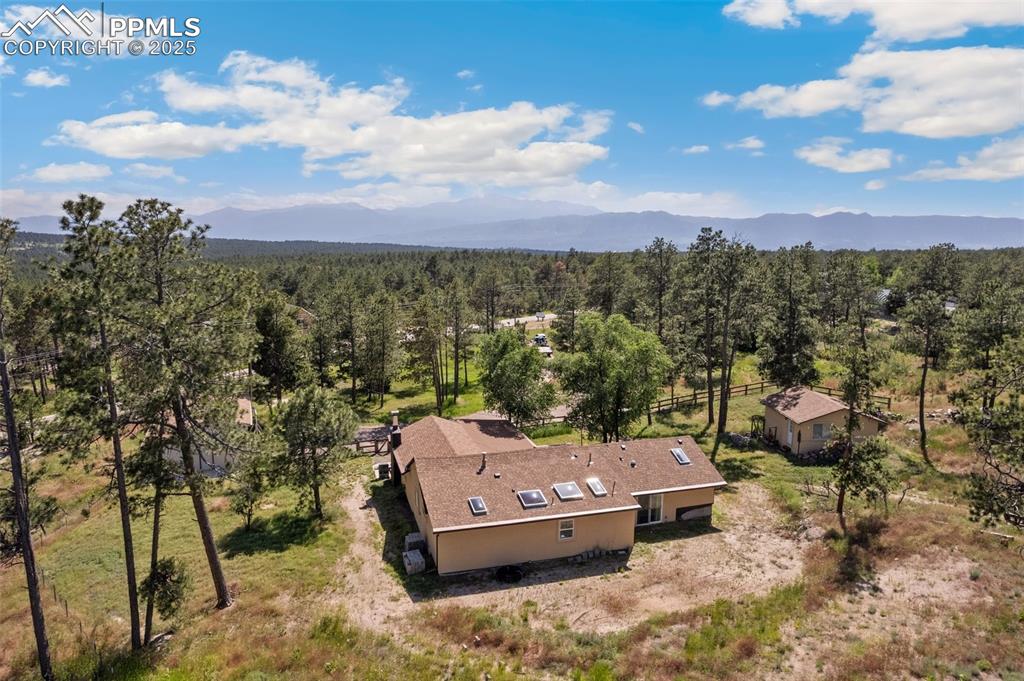 Facing SW, showing 5 skylights
