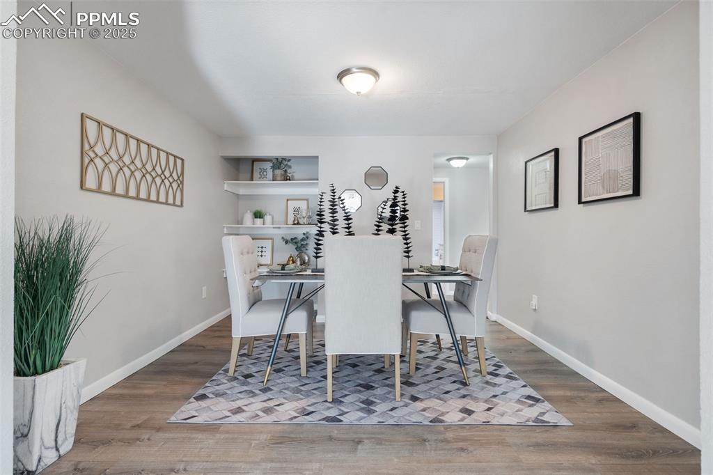 Separate dining room off the kitchen