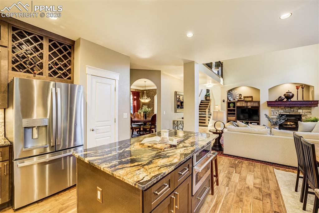 The open floor plan provides an inviting heart of the home