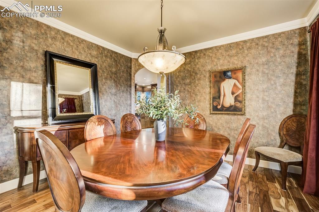 Intimate Formal Dining Room is gorgeous