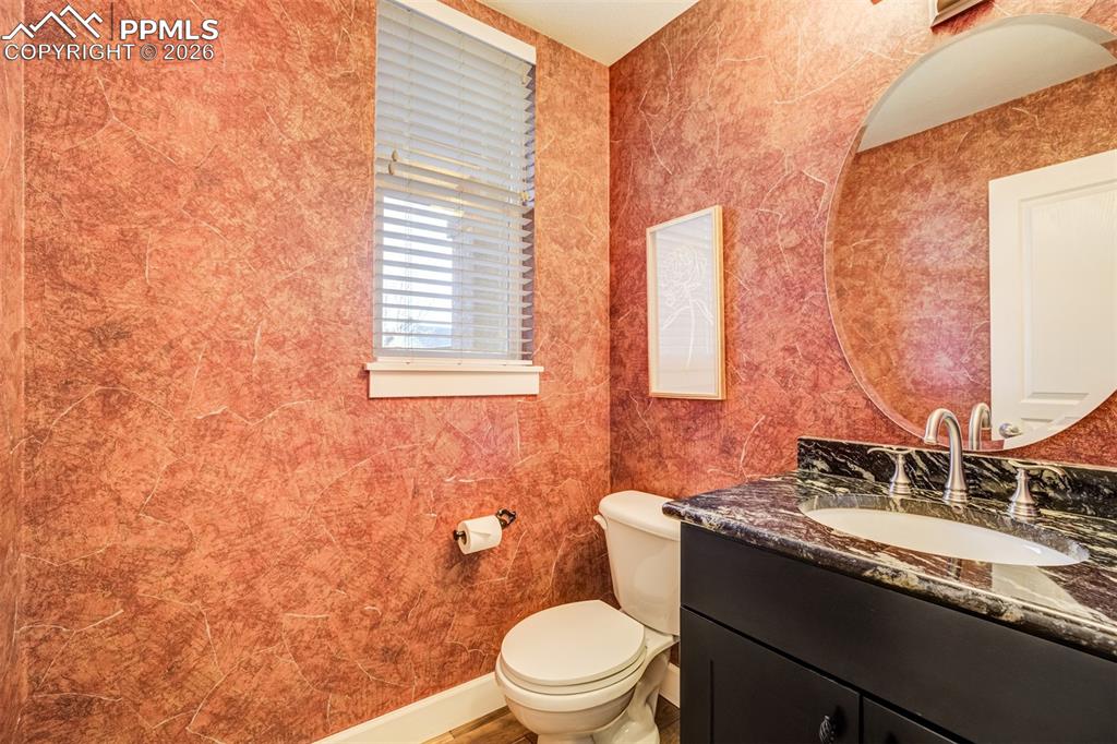 Main level laundry with cabinetry