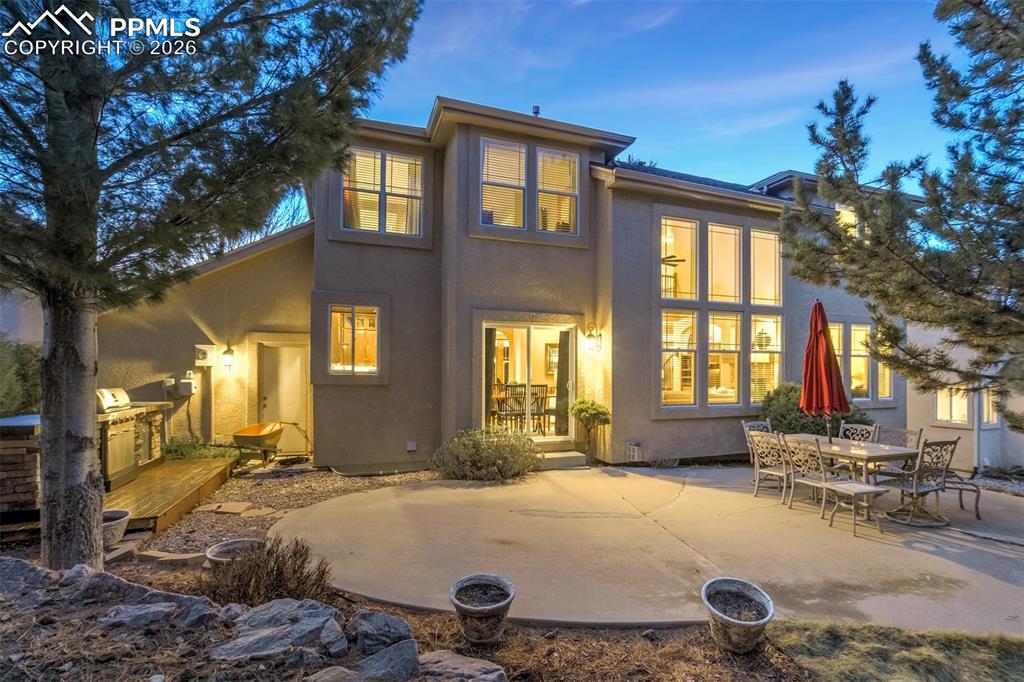 A large back patio is perfect to enjoy Colorado living year round!