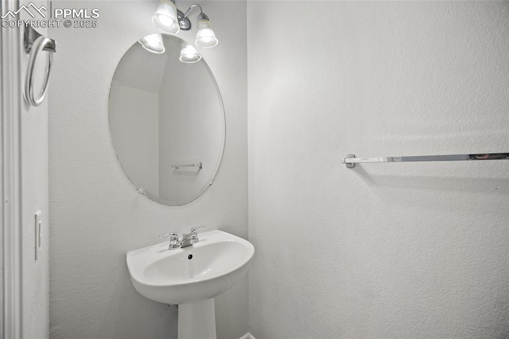 Powder room on main level. 