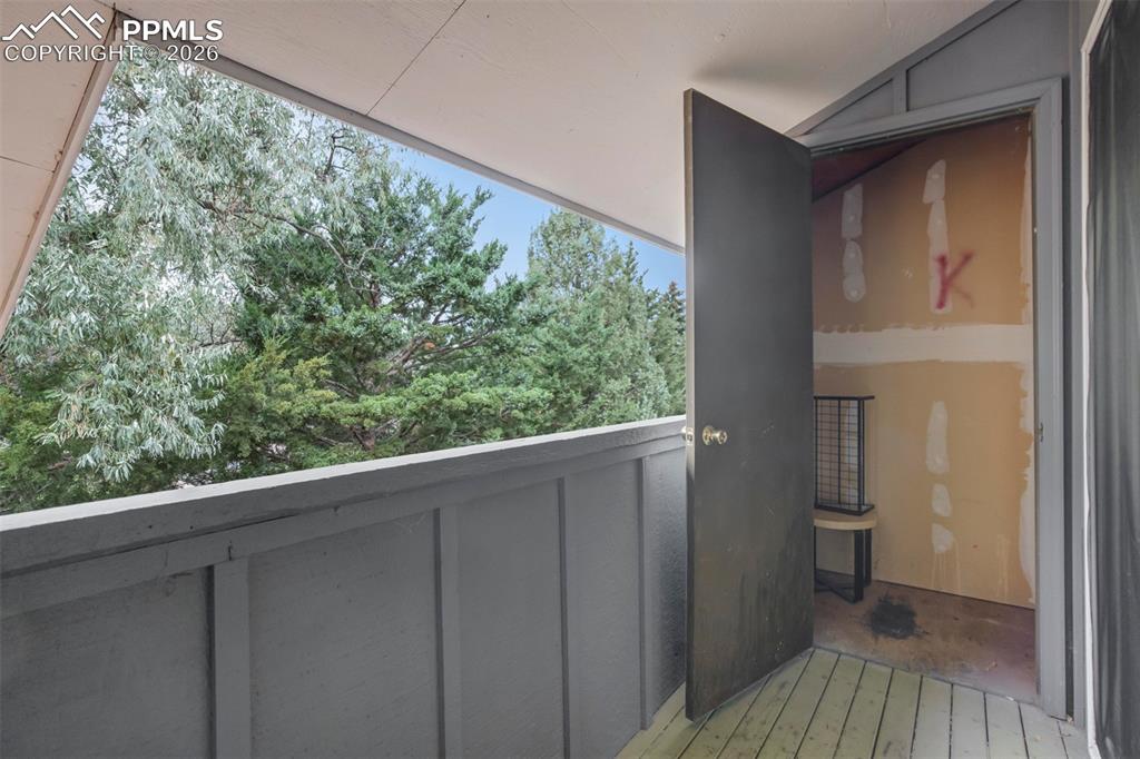 One of the 2 storage closets off the balcony.