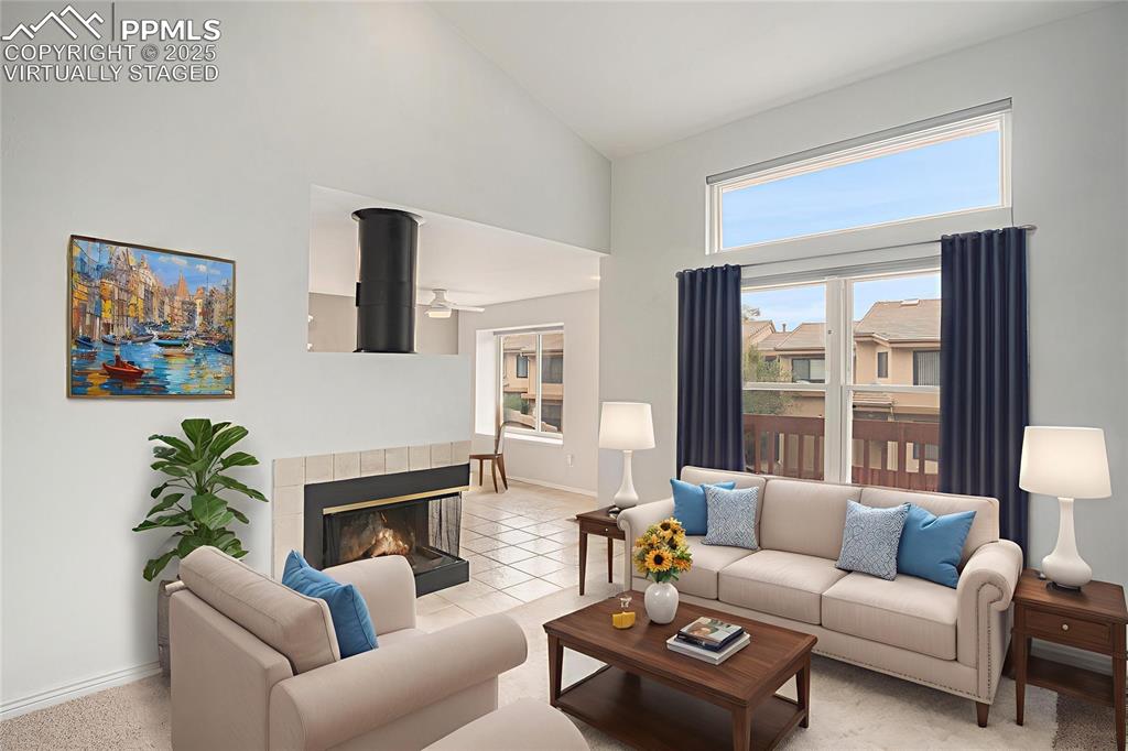 Virtually Staged Living Room