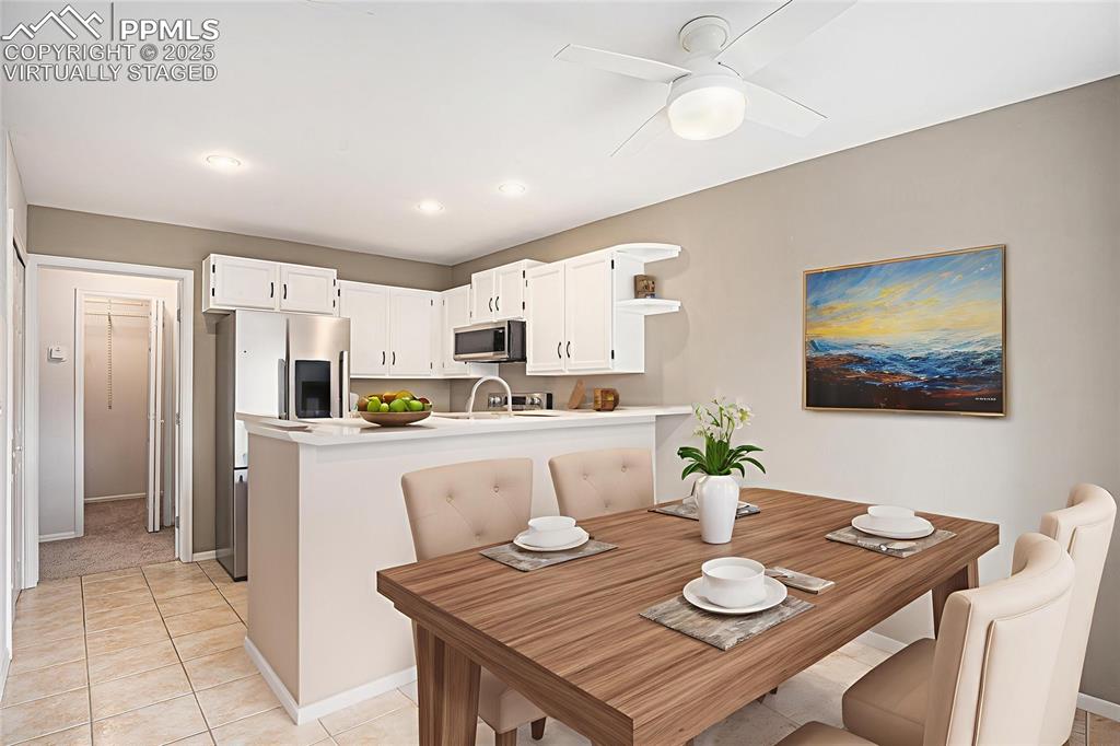 Virtually Staged Dining Area