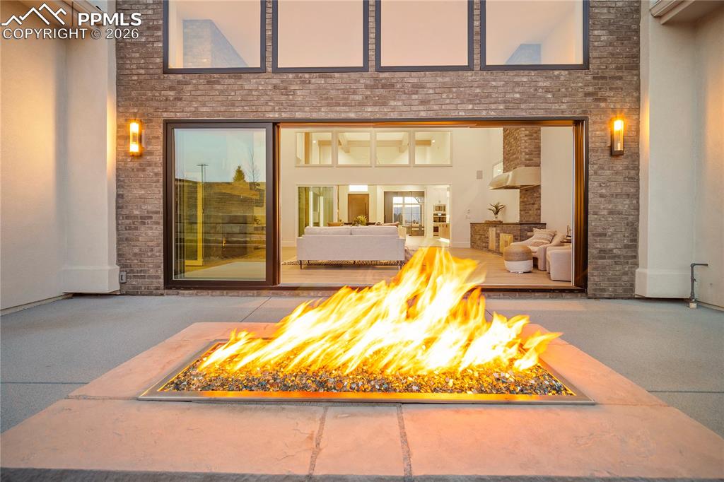 Stunning view from the backyard that sees through all the way to the mountain views out front