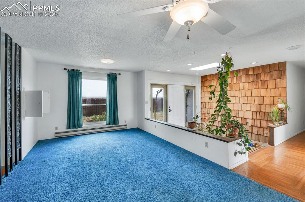 Dining room open to the entry space