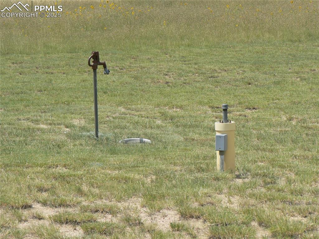 Well is located to the nort of the garage