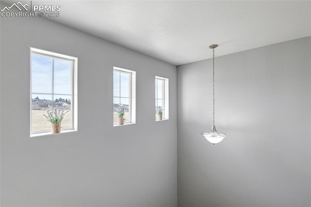 Freshly painted hallway with lots of natural lighting