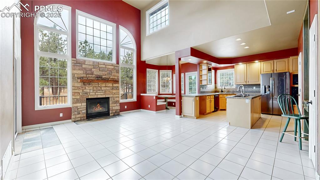 View to kitchen from living room