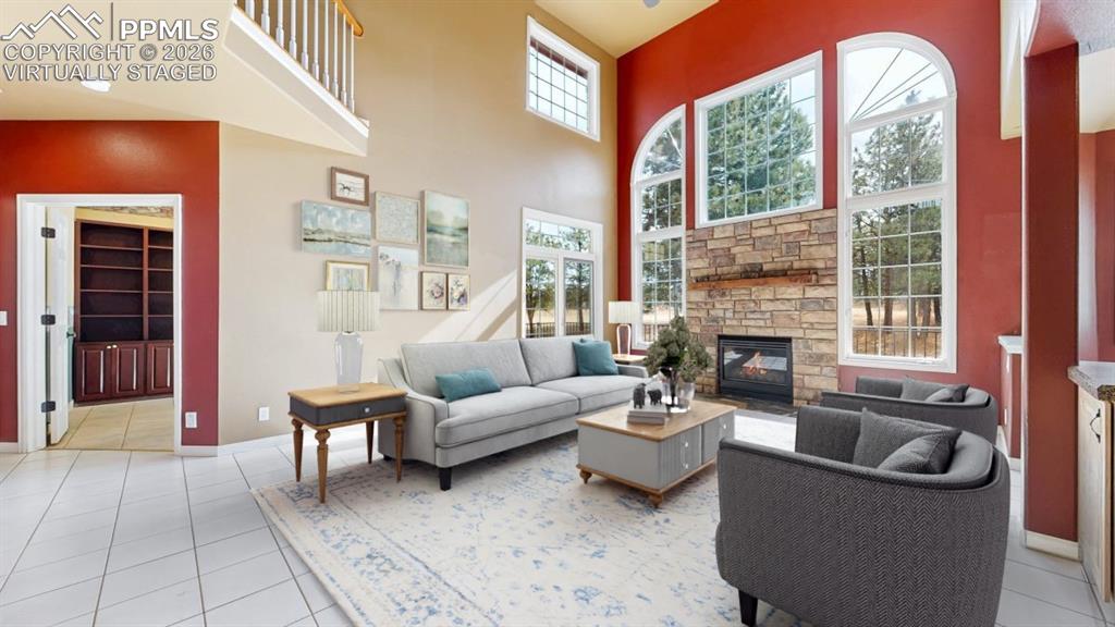 Virtually Staged living room