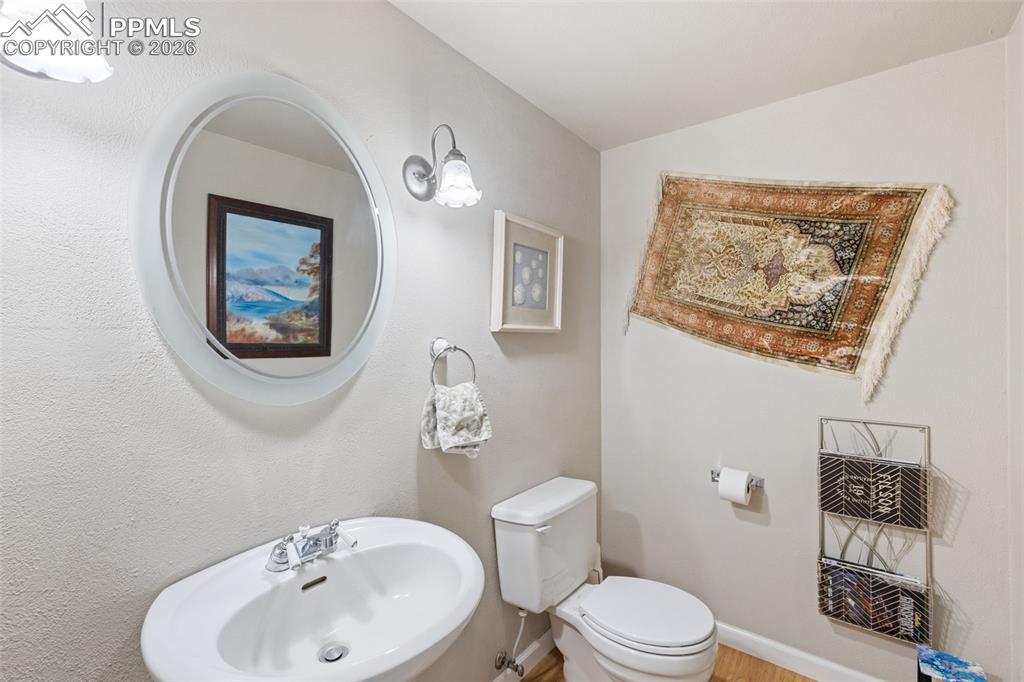 Main level half bathroom