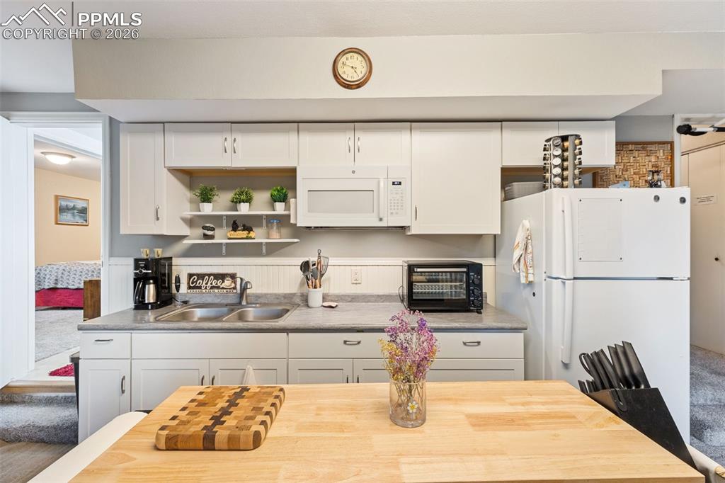 Basement apartment kitchenette