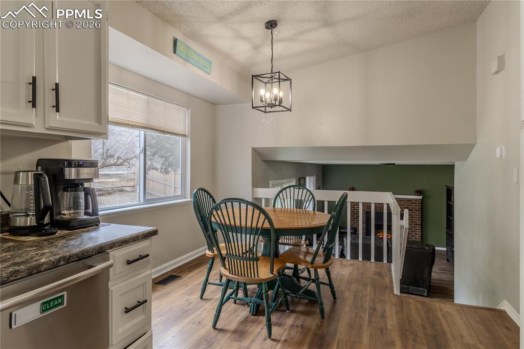 Looking into lower level family room