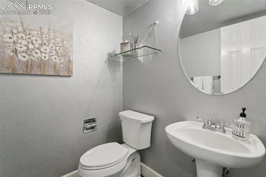 Main-level powder bathroom