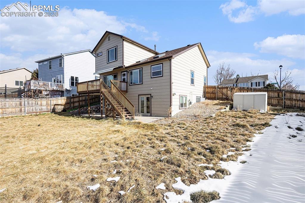 Rear view of property